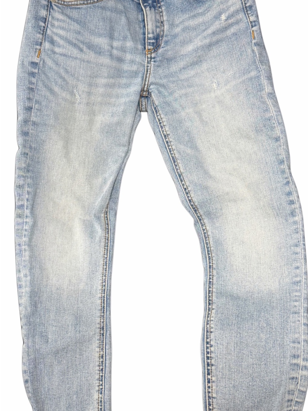 Rag & Bone High-Rise Skinny Ankle Jeans Light Wash Distressed Size 25